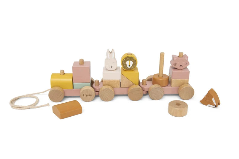 Train en bois animaux - Mrs. Cat