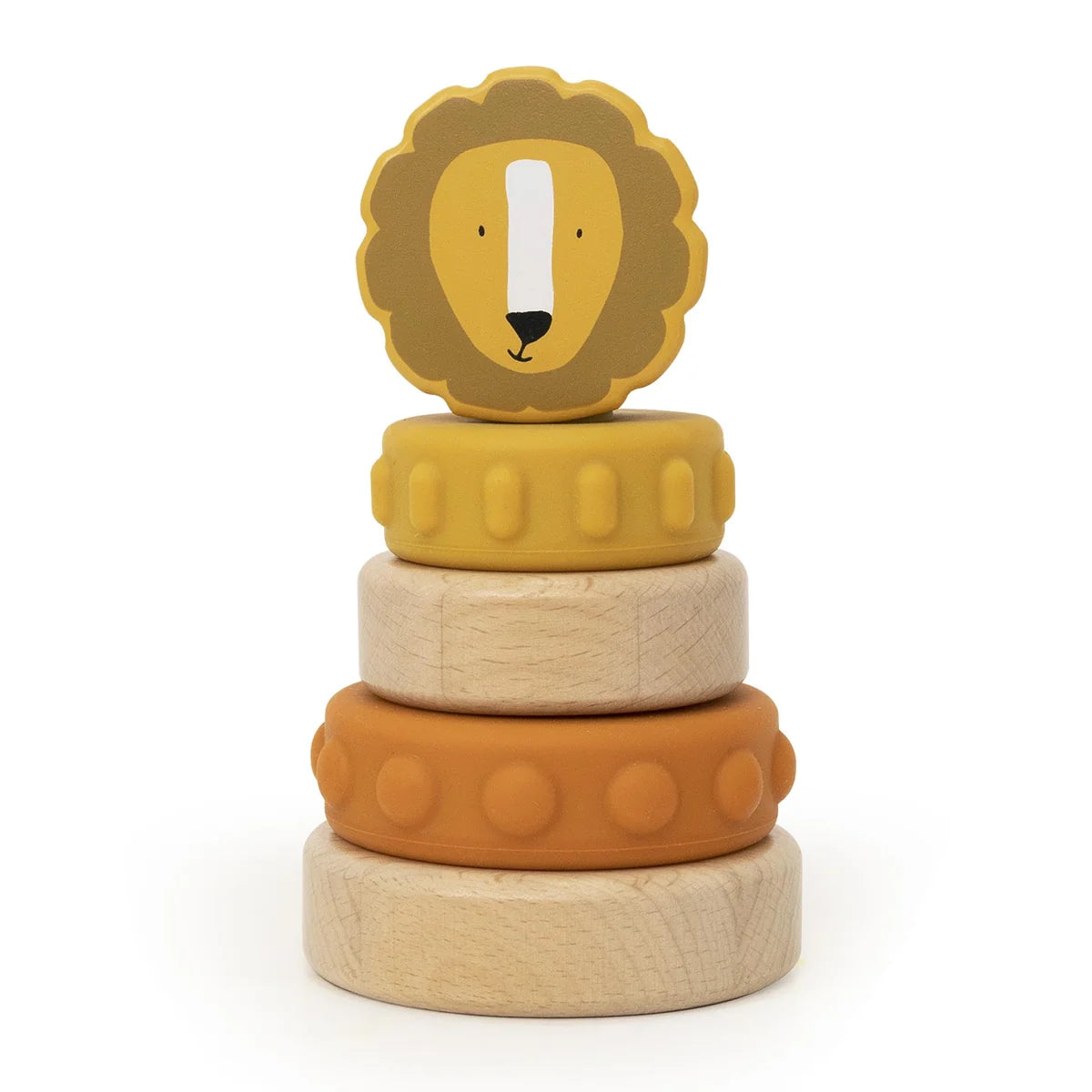 Tour à empiler en bois et silicone - Mr. Lion