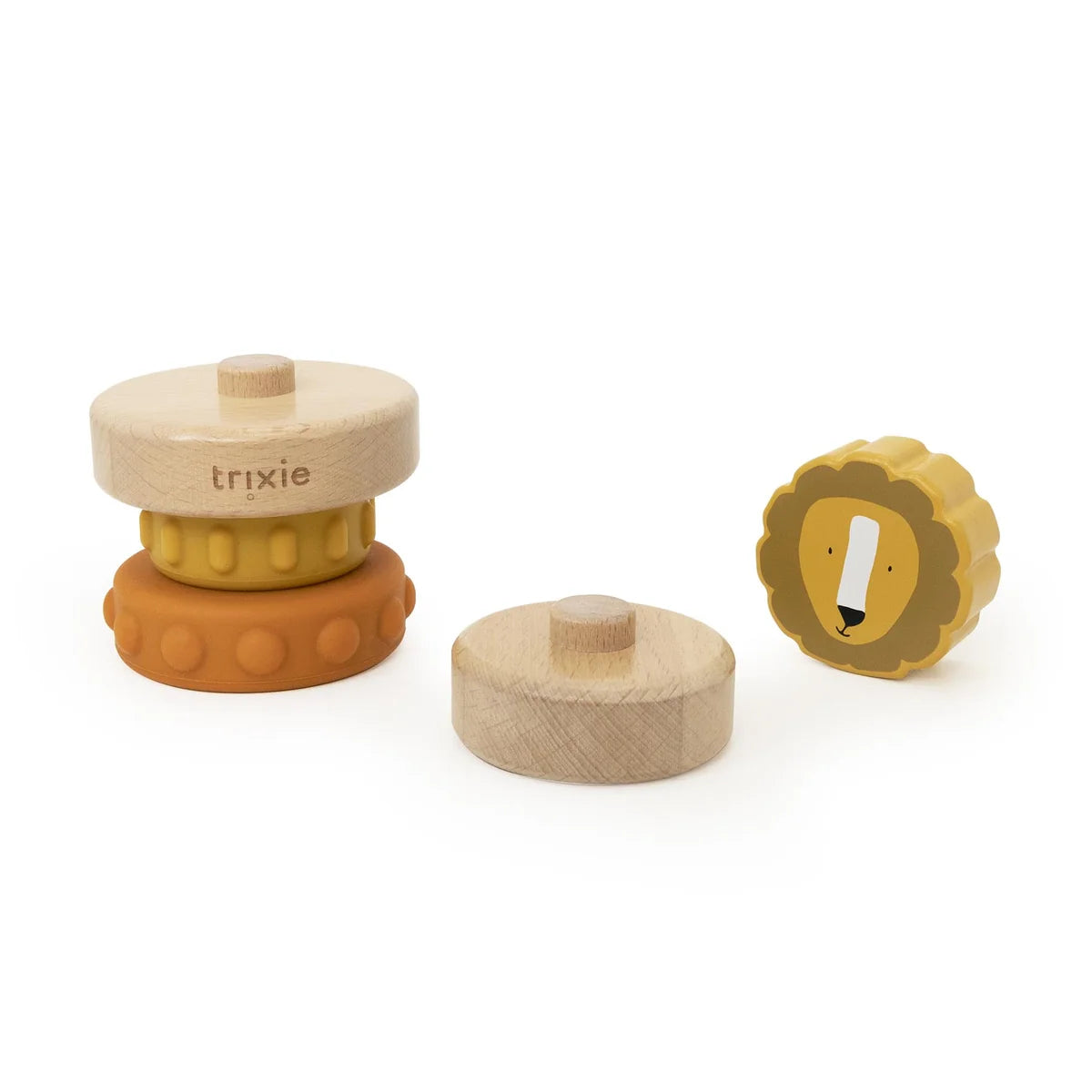 Tour à empiler en bois et silicone - Mr. Lion