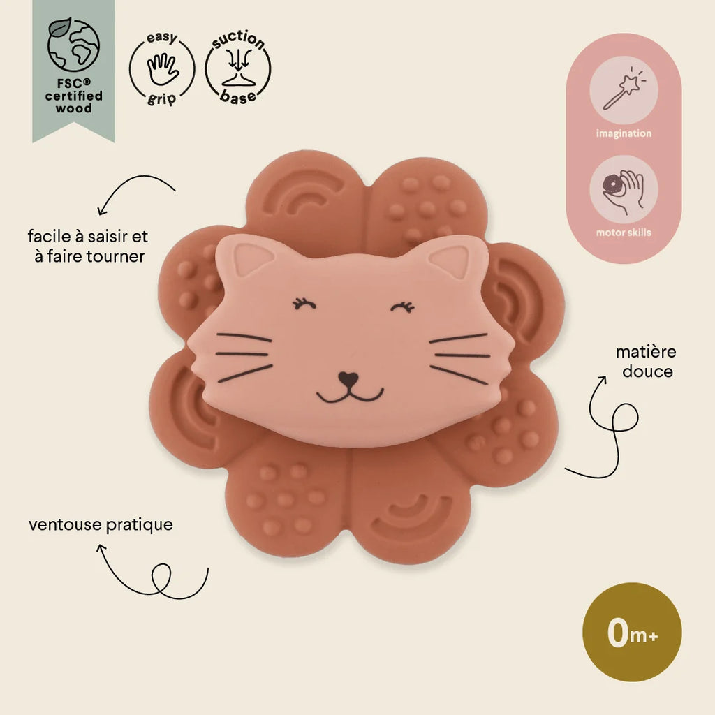 Jouet spinner à ventouse en silicone - Mrs. Cat