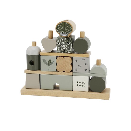 Blocs en bois empilables - Label label