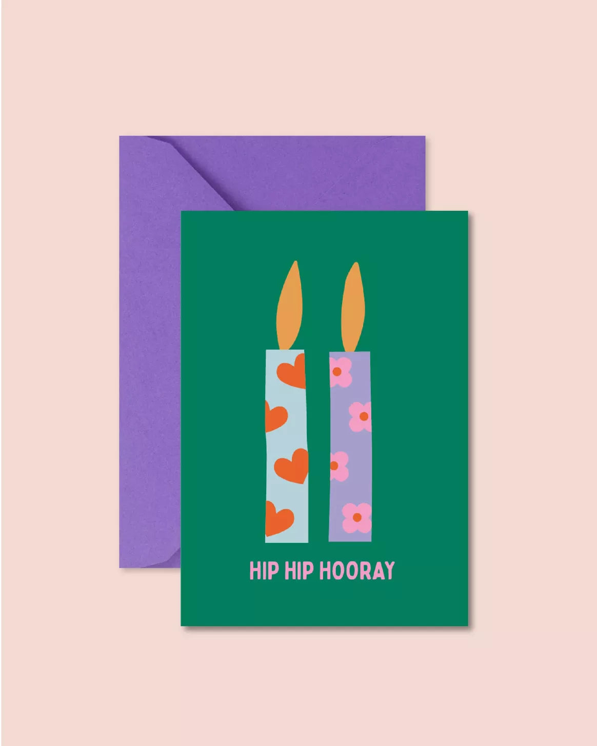 Carte "Anniversaire" - Hip Hip Hooray (avec enveloppe)