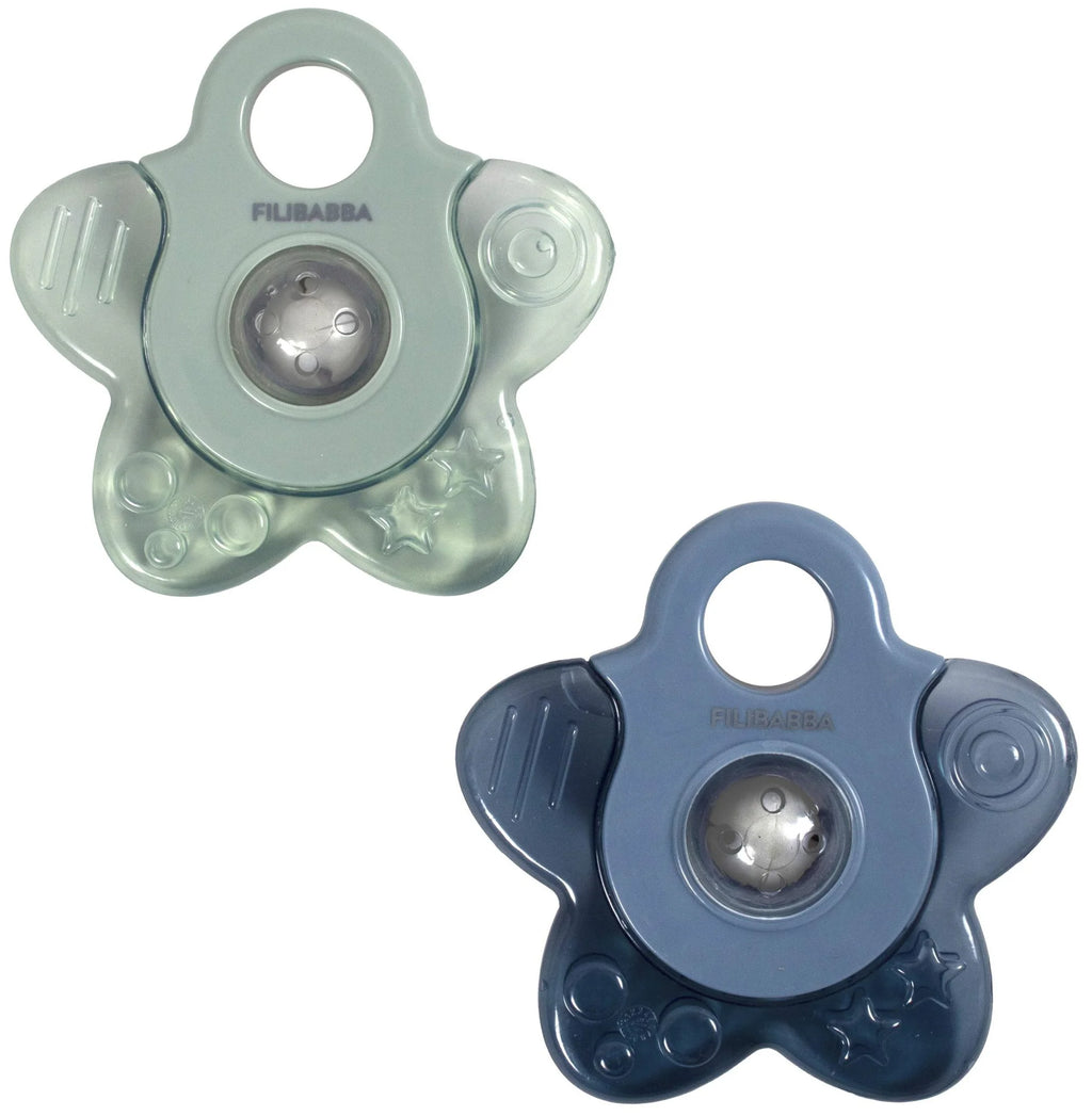 Anneau de dentition rafraîchissant étoile Pack x 2 – Bleu