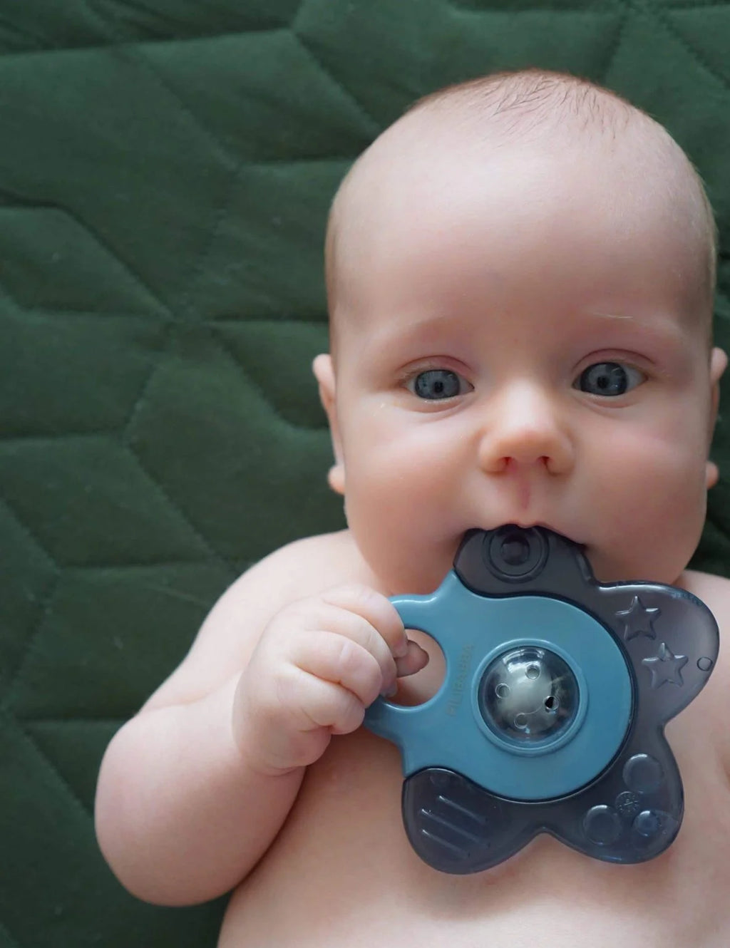 Anneau de dentition rafraîchissant étoile Pack x 2 – Bleu