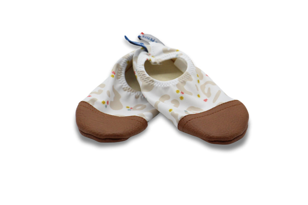 Chaussons Les Petits Léopards Camel