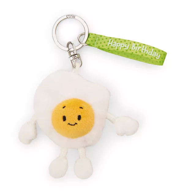 Porte-clés œuf au plat « Joyeux anniversaire » - NICI