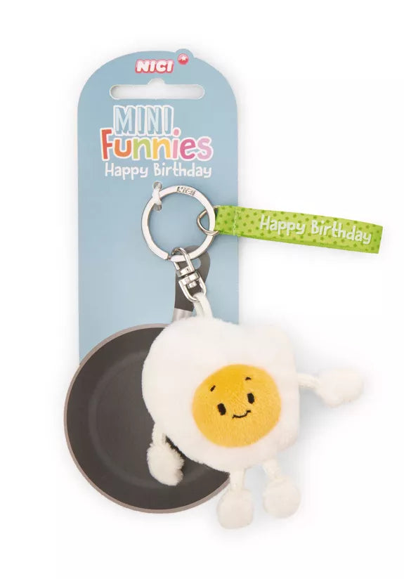 Porte-clés œuf au plat « Joyeux anniversaire » - NICI