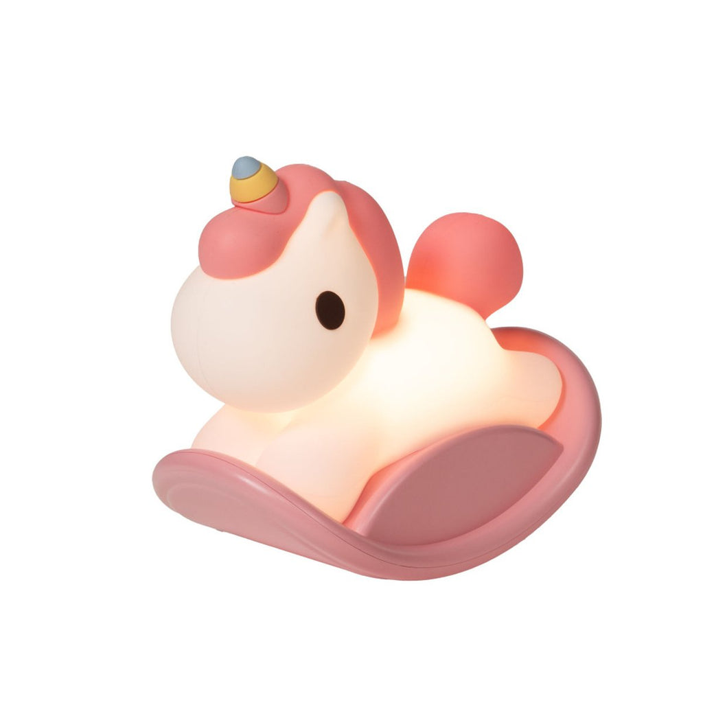VEILLEUSE LICORNE ROSE & BLANCHE EN SILICONE RECHARGEABLE - AMADEUS LES PETITS