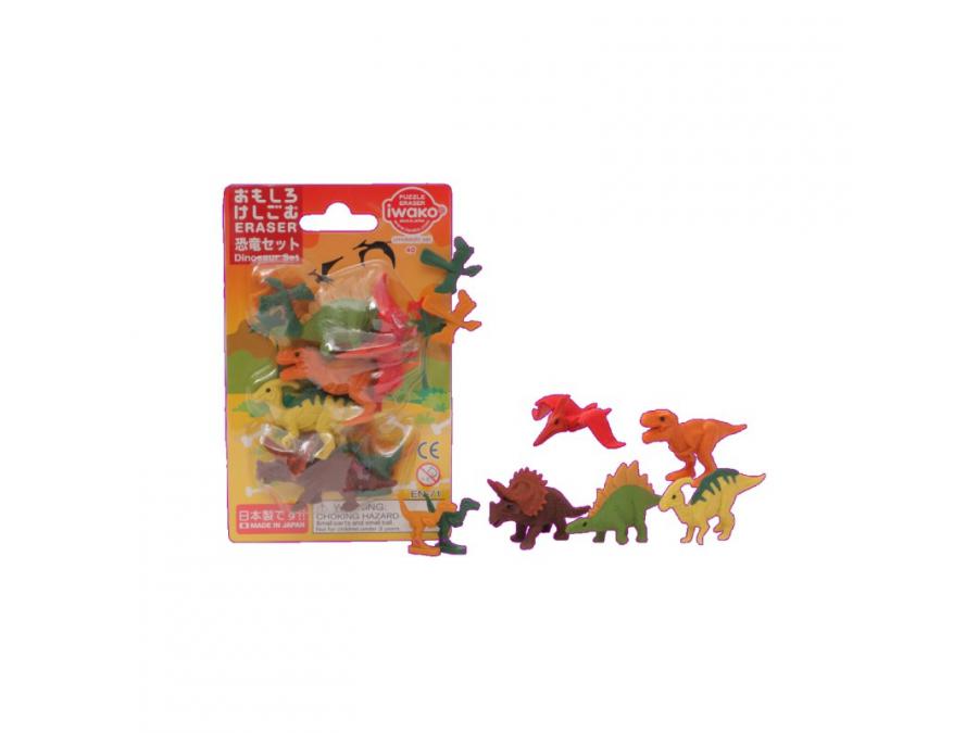 IWAKO - Set Gommes - Dinosaures - Made in Japan