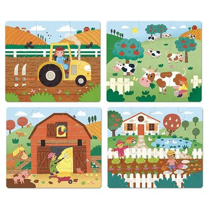 4 PUZZLES EVOLUTIFS FERME