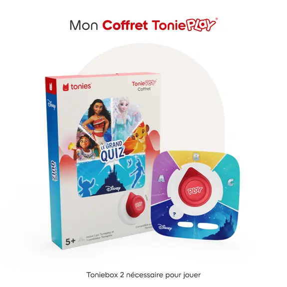 Coffret Tonieplay - Le grand quiz Disney + Contrôleur Rouge