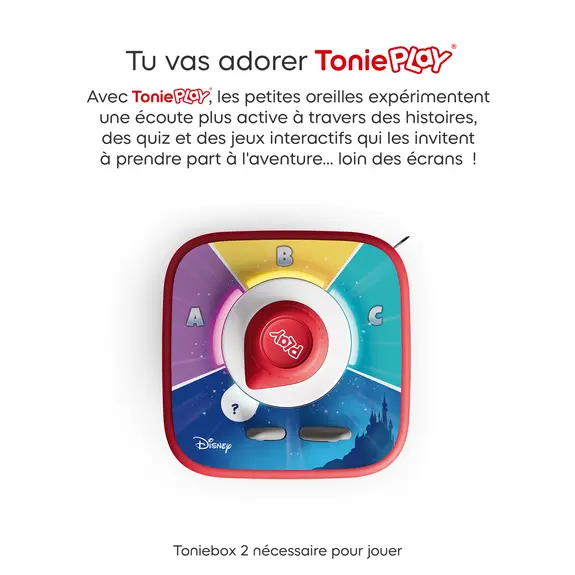 Coffret Tonieplay - Le grand quiz Disney + Contrôleur Rouge