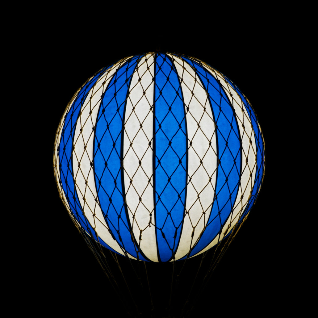 MOYENNE MONTGOLFIÈRE ÉCLAIRÉE LED - BLEU
