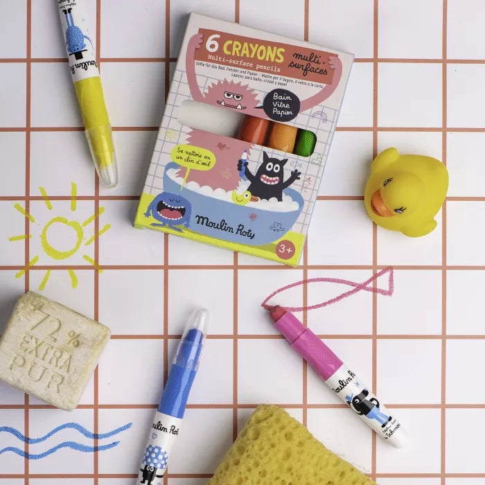 6 crayons multisurfaces - Les Schmouks