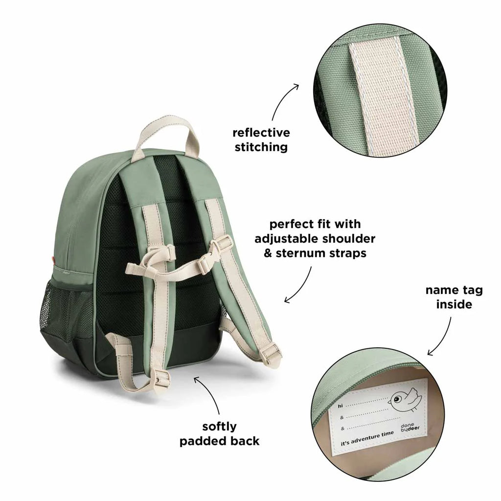 Sac à dos juniors - Tiny trails - Green - 13 L - DONE BY DEER