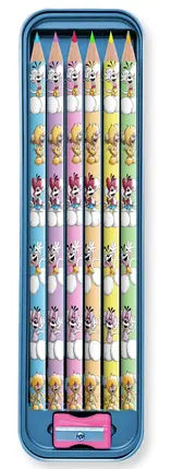Plumier métal 6 crayons de couleurs Diddl