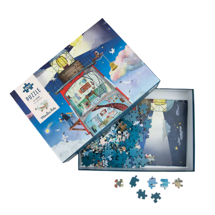 Puzzle phare 500 pièces - Le jardin du moulin