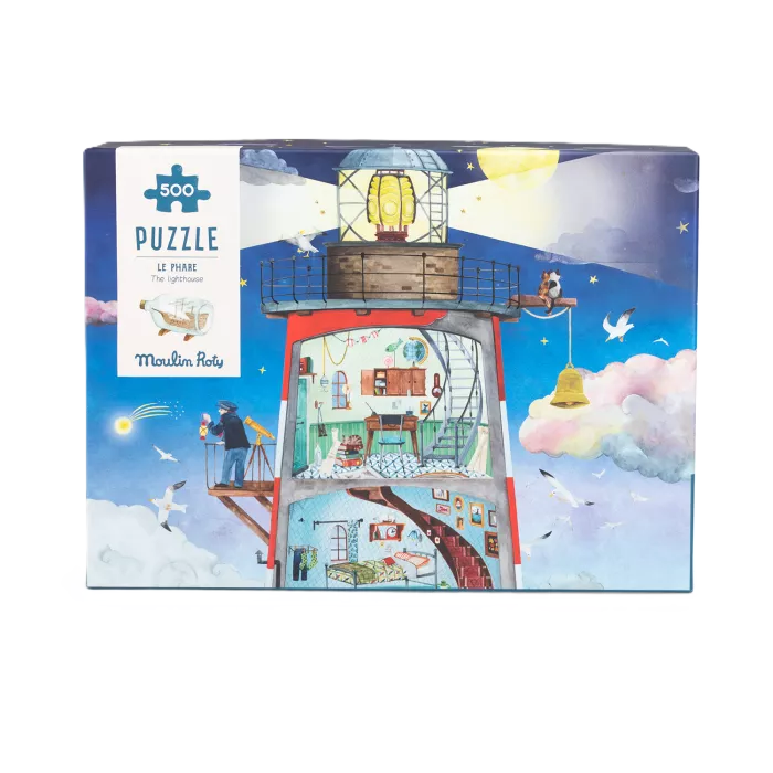Puzzle phare 500 pièces - Le jardin du moulin