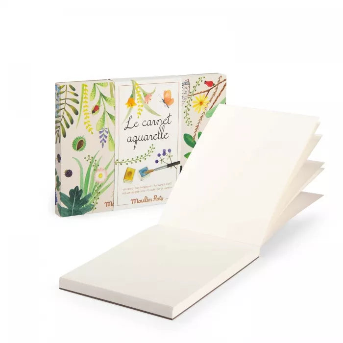 Carnet aquarelle - Le jardin du Moulin