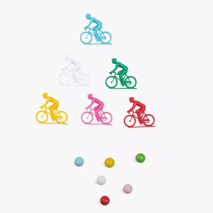 Jeu de 6 cyclistes avec billes