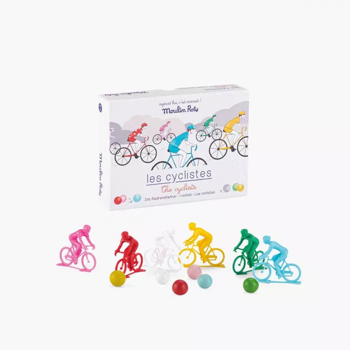 Jeu de 6 cyclistes avec billes