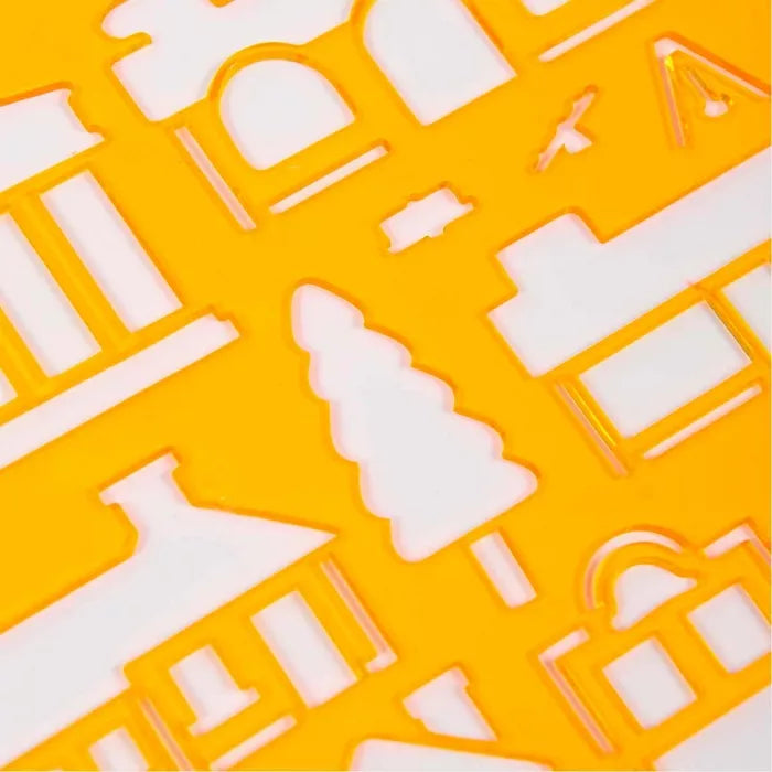 Set de pochoirs à dessin Ville - Aujourd'hui c'est mercredi