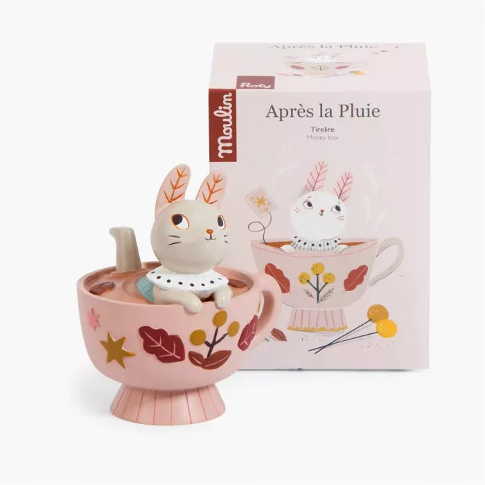 Tirelire lapin - Après la pluie