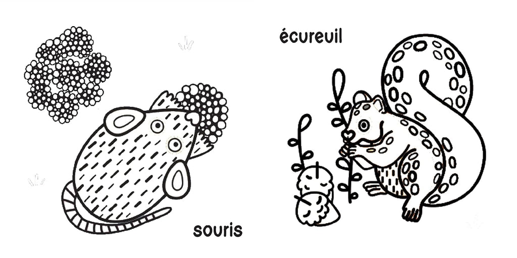 Les animaux de la forêt dans mon bain