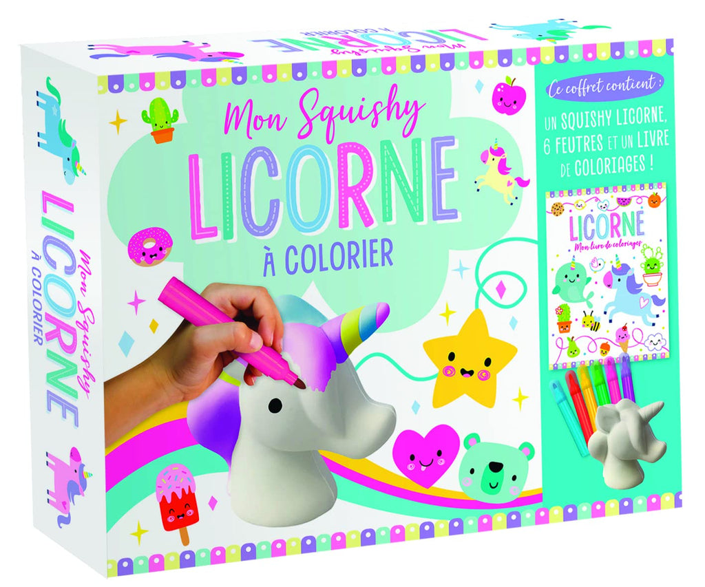 SQUISHY A COLORIER - LICORNES