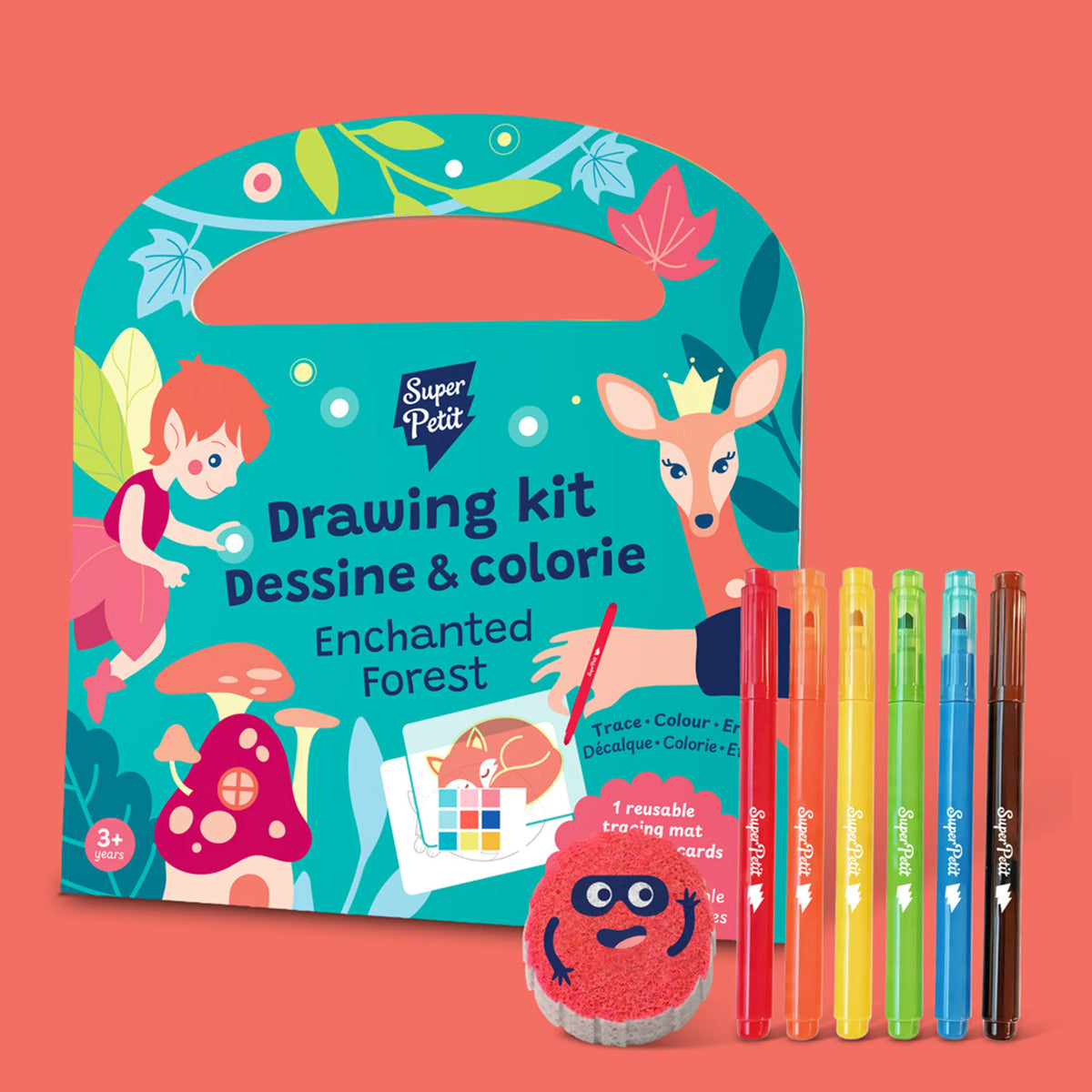 DRAWING KIT FORÊT ENCHANTEE Mallette créative réutilisable