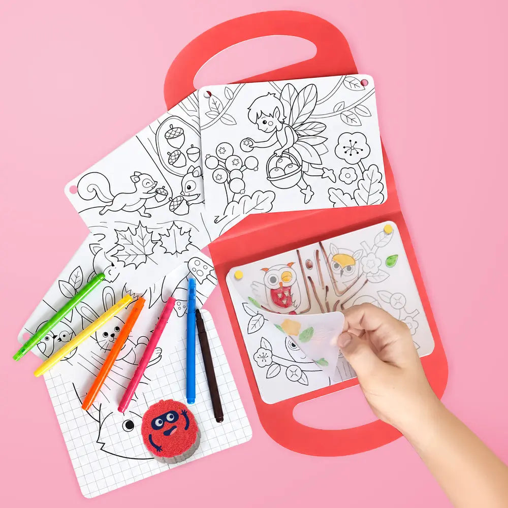 DRAWING KIT FORÊT ENCHANTEE Mallette créative réutilisable