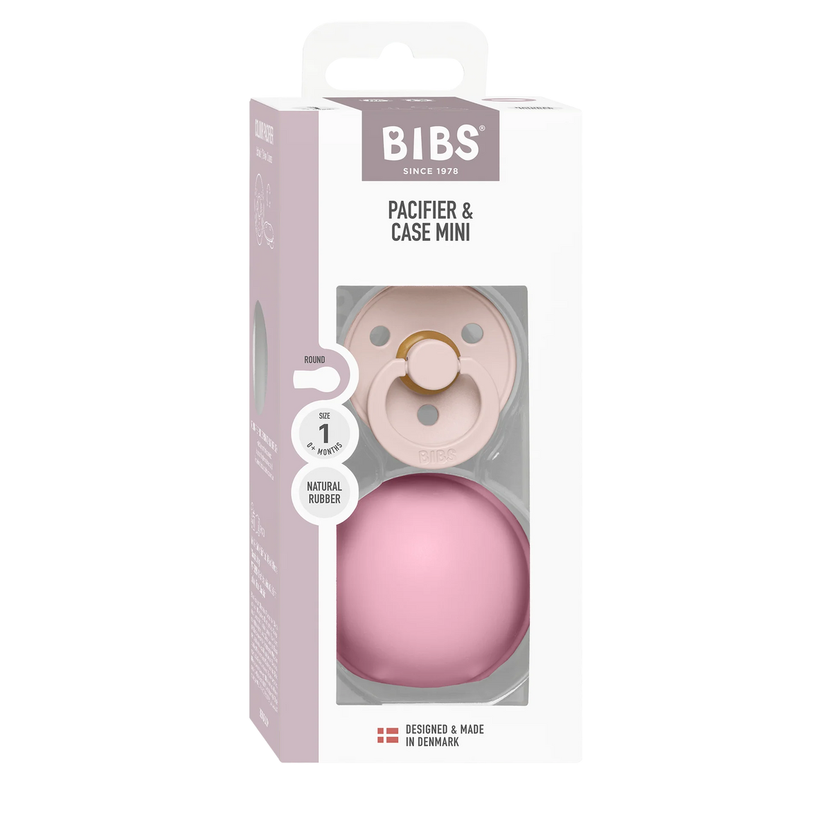 Sucette Colour et boîte à sucette Mini - Petal/Baby Pink