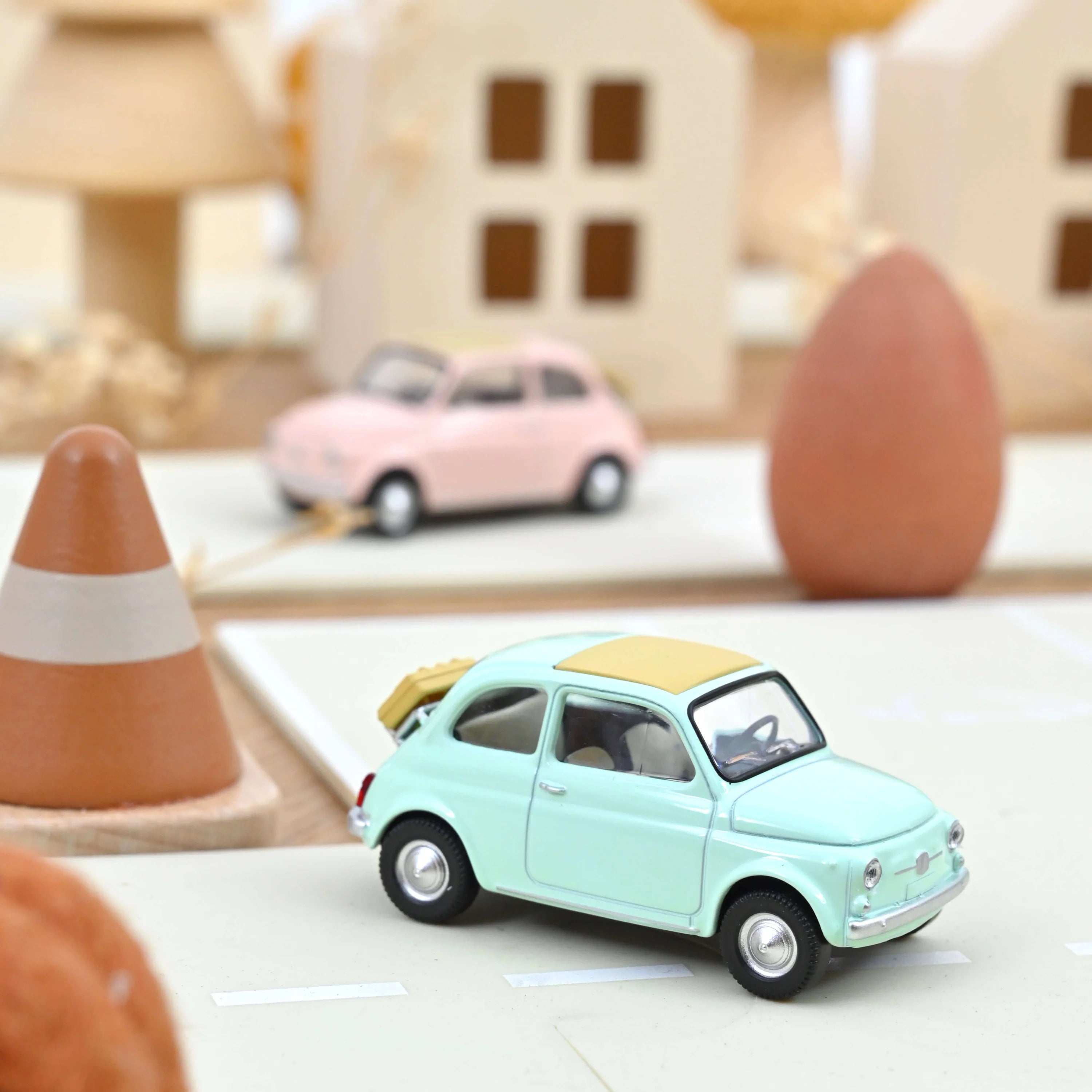 Fiat 500 F 1965 Bleu Pastel Jet-car 1/43