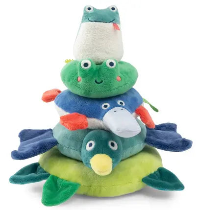 ANIMAUX EMPILABLES TISSU LA MARE AUX GRENOUILLES