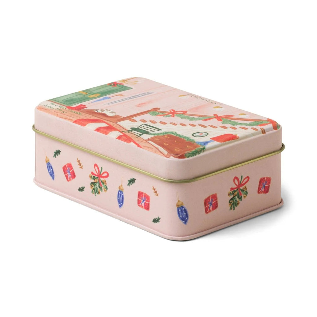 Bougie parfumée de Noël Paddywax Christmas Tin Staircase - Wassail