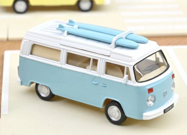 VW Combi T2b Camper Van 1973 Bleu Pastel Jet-car 1/43 - NOREV