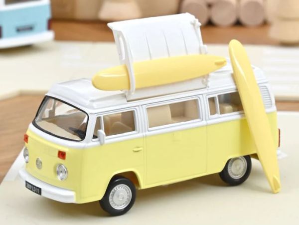 VW Combi T2b Camper Van 1973 Jaune pastel Jet-car 1/43 - NOREV