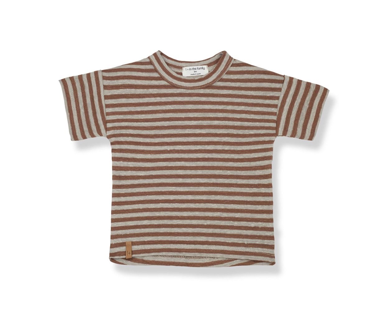 T-shirt Cesar à rayures sienna-beige