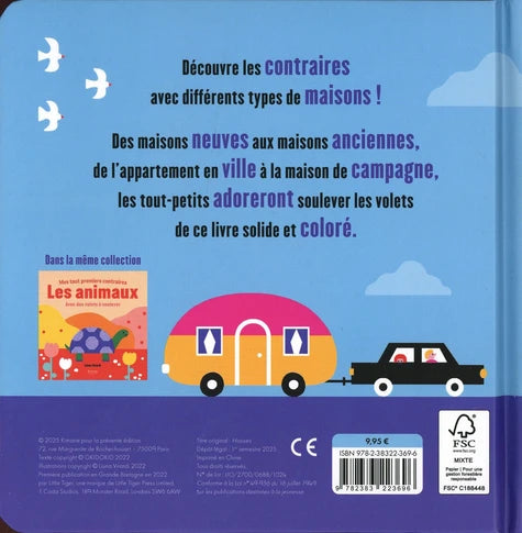 Les maisons. Avec des volets à soulever