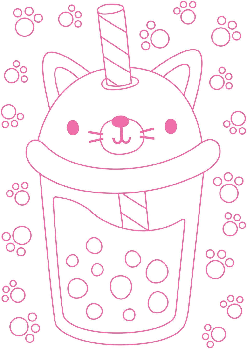 Mon squishy à colorier – Bubble tea