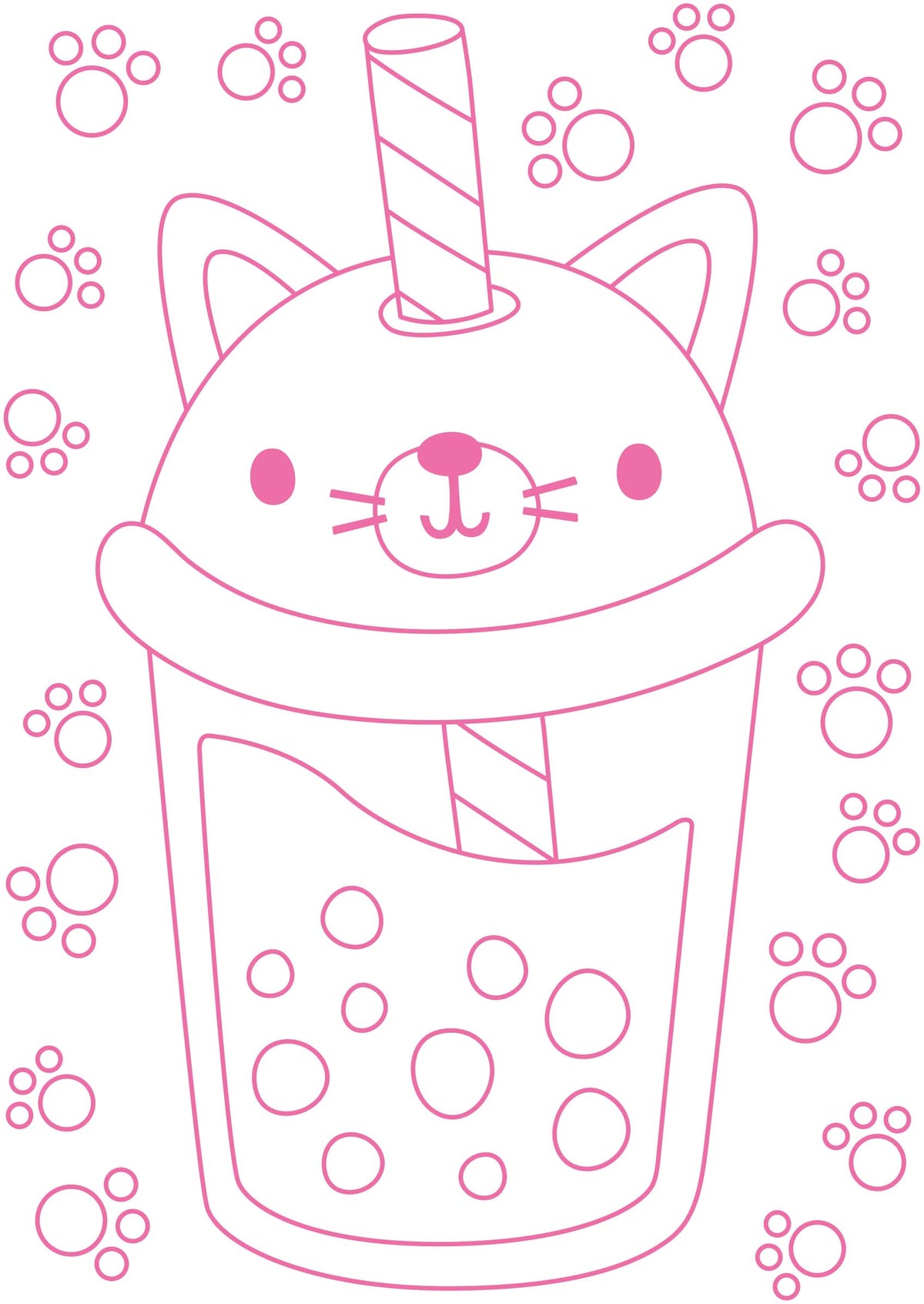 Mon squishy à colorier – Bubble tea