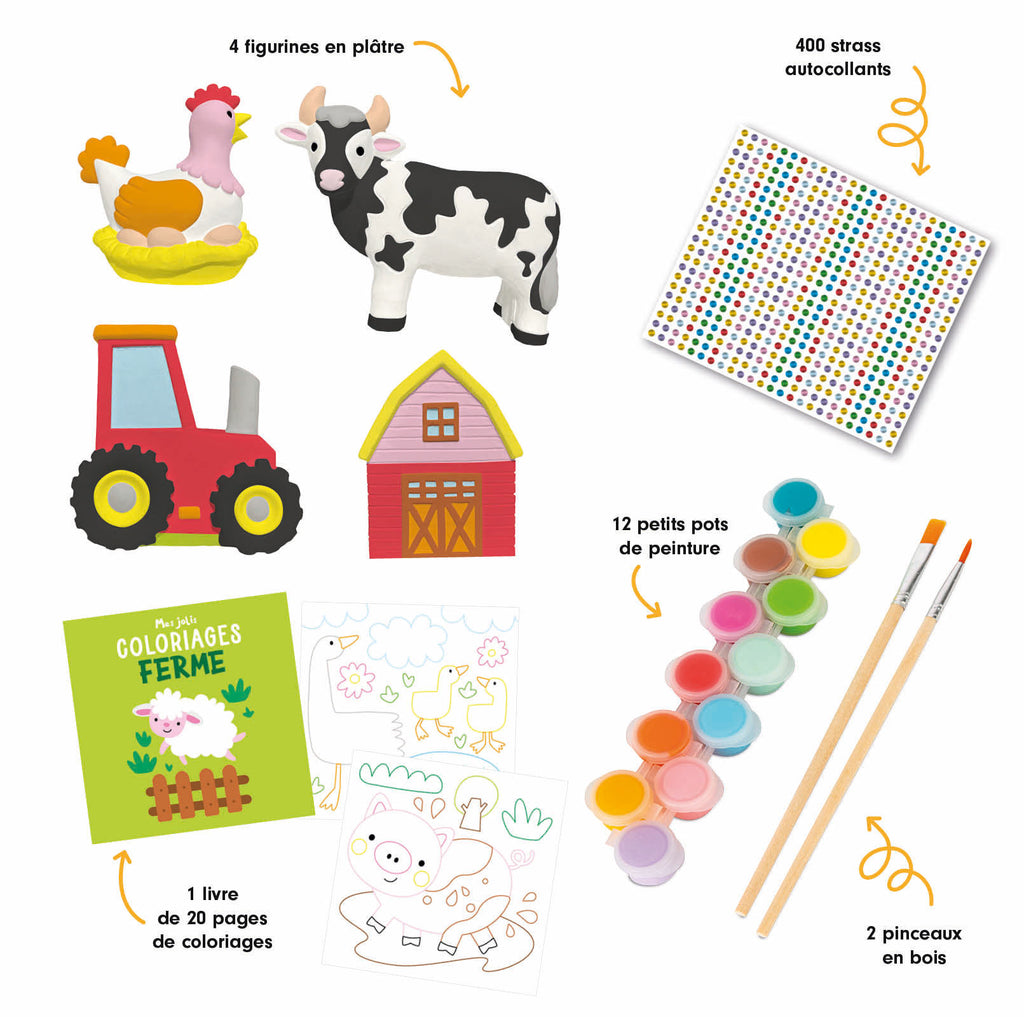JOLIES FIGURINES FERME PEINDRE