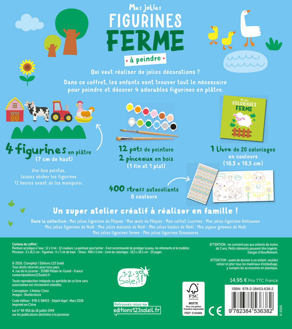 JOLIES FIGURINES FERME PEINDRE