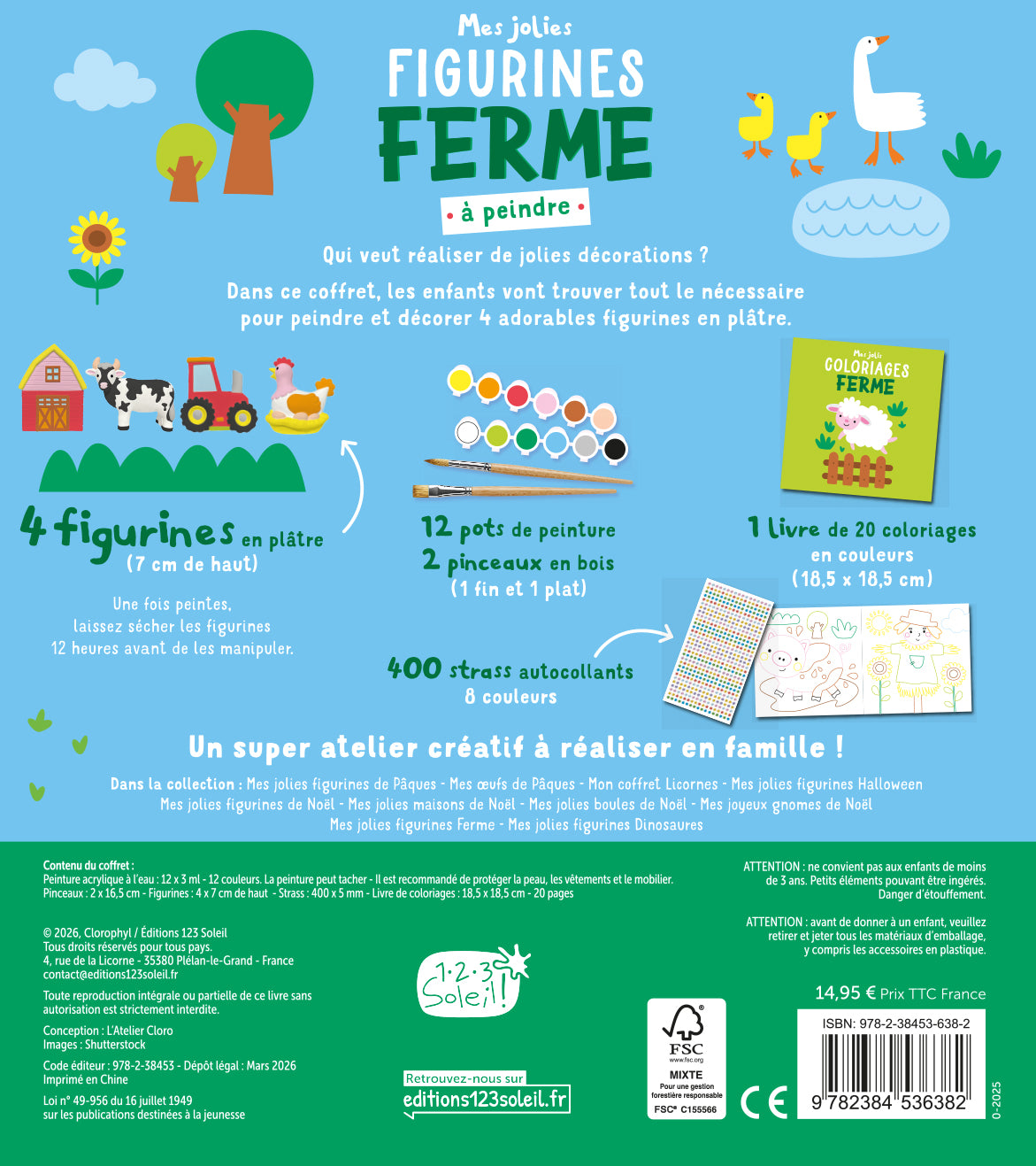 JOLIES FIGURINES FERME PEINDRE