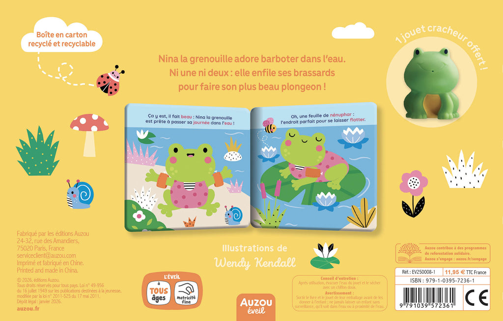 MON PREMIER LIVRE DE BAIN - VALISETTE - NINA LA GRENOUILLE