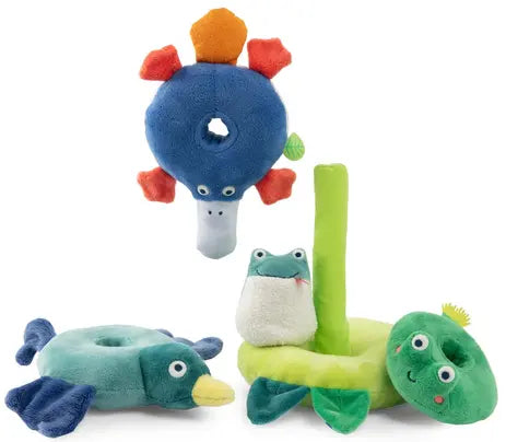 ANIMAUX EMPILABLES TISSU LA MARE AUX GRENOUILLES