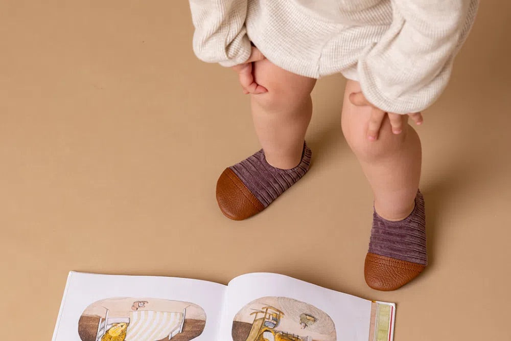 Chaussons Les Petits Velours Figue