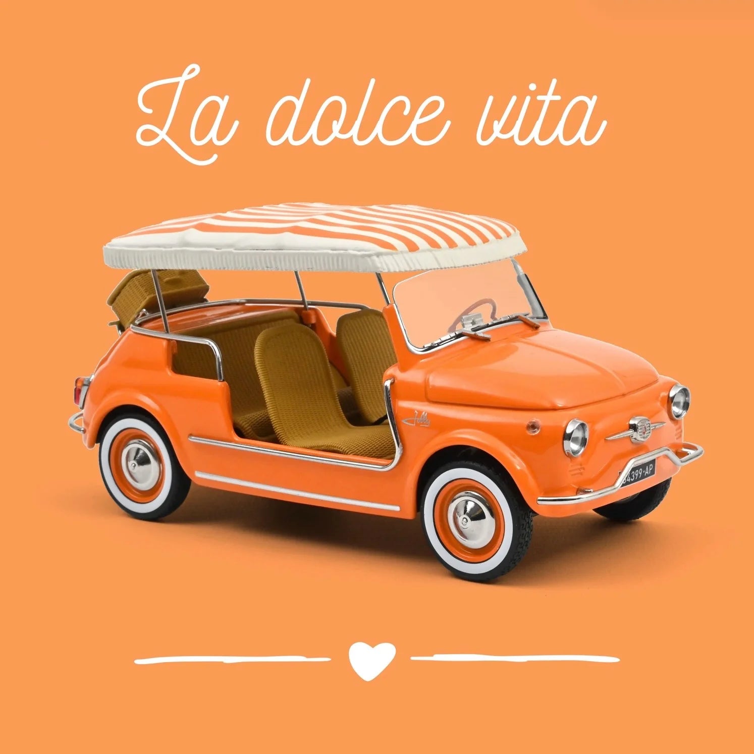 Fiat 500 Jolly 1965 Orange 1/18