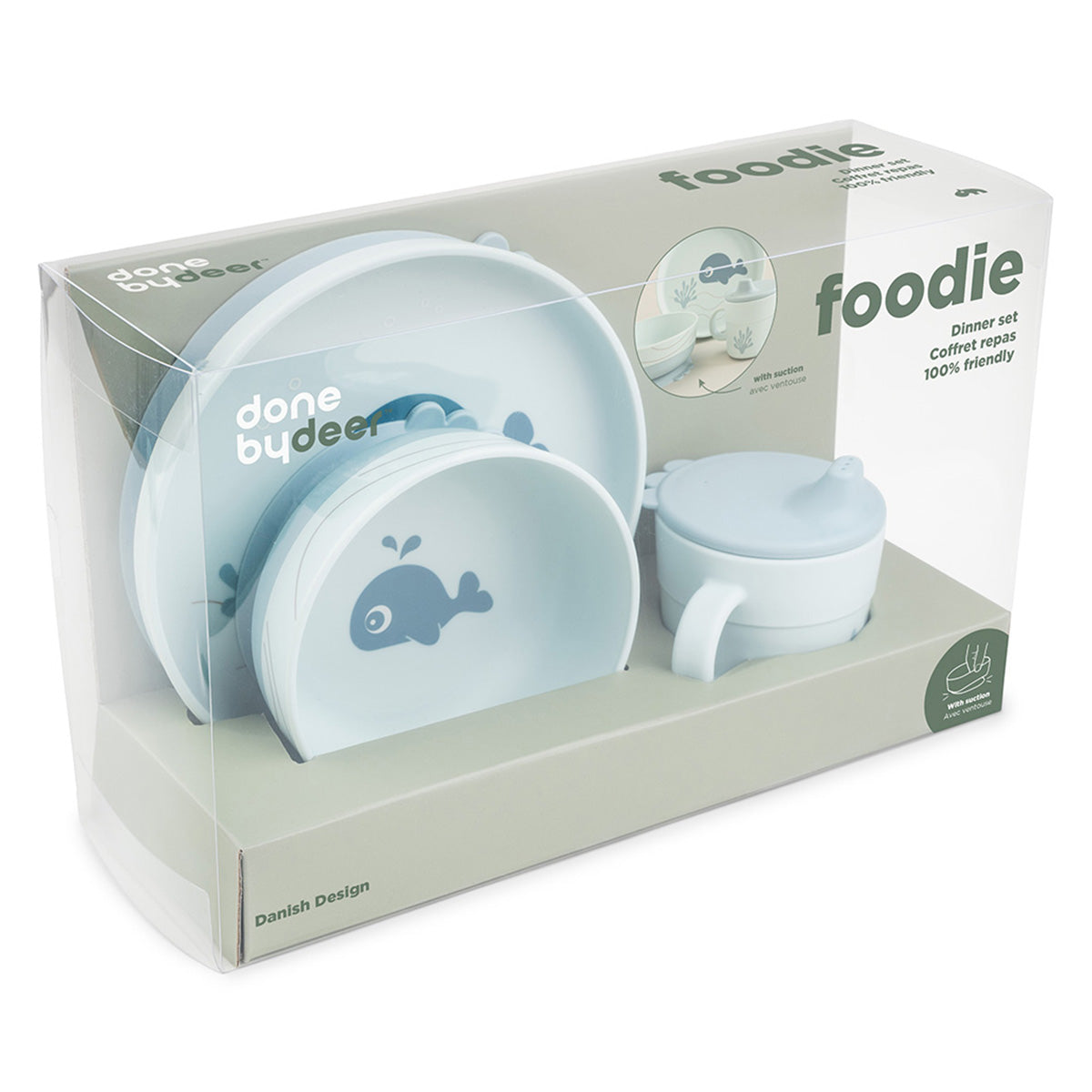 Coffret Repas 3 Pièces Foodie - Wally Bleu
