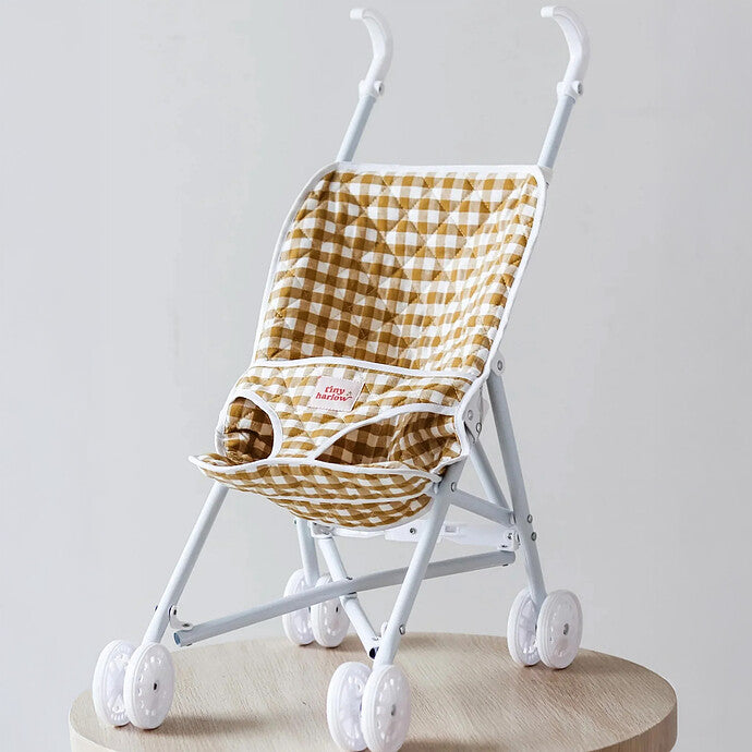 Poussette Vichy Camel - Tiny Harlow